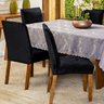 Capa de Cadeira Jantar Avulsa Lisa Splendore Ajustável com Elástico - Tecido Veludo Suede Decoração  - 2
