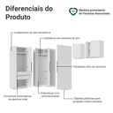 Ver imagem 7 de Quarto Completo Solteiro de Canto 415 Cm Branco Neo Madesa
