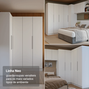 Ver mais imagens de Quarto Completo Solteiro de Canto 415 Cm Branco Neo Madesa