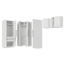 Ver imagem 4 de Quarto Completo Solteiro de Canto 415 Cm Branco Neo Madesa