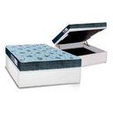 Ver imagem 1 de Cama Box Baú Casal: Colchão Espuma Orthoflex D45 / EP Cecina + Base CRC Courano White(138x188)