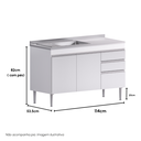 Ver imagem 4 de Gabinete de Pia Libra 114cm