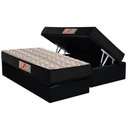 Ver imagem 1 de Conjunto Box Baú Solteiro: Colchão Molas Paropas D28 Pasquale Black + Base Crc Suede Black (88x188
