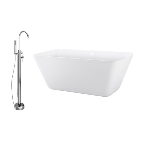 Kit Banheira de Imersão e Misturador Monocomando - Nab0001-c + Tab0028-c