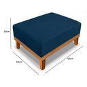 Ver imagem 2 de Puff Decorativo Beny Base de Madeira