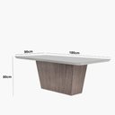 Ver imagem 6 de Mesa para Sala de Jantar Aida 180cm Mdf e 6 Cadeiras Moderna Vel. Capuccino Off White Imbuia