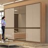 Guarda-Roupa Casal com 4 Espelhos 6 Portas 6 Gavetas Urban Glass - 5