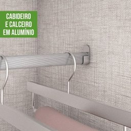 Guarda-Roupa Casal com 4 Espelhos 6 Portas 6 Gavetas Urban Glass - 6