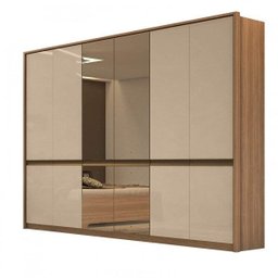 Guarda-Roupa Casal com 4 Espelhos 6 Portas 6 Gavetas Urban Glass - 2