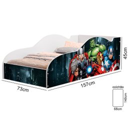 Cama Vingadores Heróis Infantil Quarto de Menino - Tigo - 3
