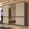 Guarda-Roupa Casal com 4 Espelhos 6 Portas 6 Gavetas Urban Glass - 5