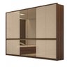 Guarda-Roupa Casal com 4 Espelhos 6 Portas 6 Gavetas Urban Glass - 2