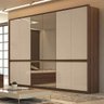 Guarda-Roupa Casal com 4 Espelhos 6 Portas 6 Gavetas Urban Glass - 1