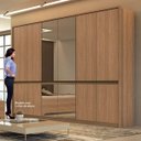 Ver imagem 5 de Guarda-Roupa Casal com 4 Espelhos 6 Portas 6 Gavetas Urban Glass