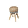 Puff Boxbit Phi em Fibra Natural e Base de Madeira Natural - 1
