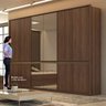 Guarda-Roupa Casal com 4 Espelhos 6 Portas 6 Gavetas Urban Glass - 5