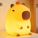 Ver imagem 5 de Luminária Abajur Silicone Capivara Led Infantil Recarregável Touch Rgb Abajur Noturno