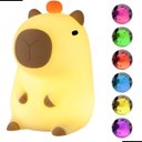 Ver imagem 3 de Luminária Abajur Silicone Capivara Led Infantil Recarregável Touch Rgb Abajur Noturno
