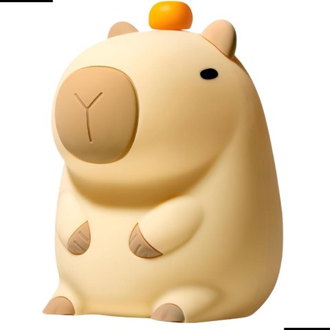 Luminária Abajur Silicone Capivara Led Infantil Recarregável Touch Rgb Abajur Noturno
