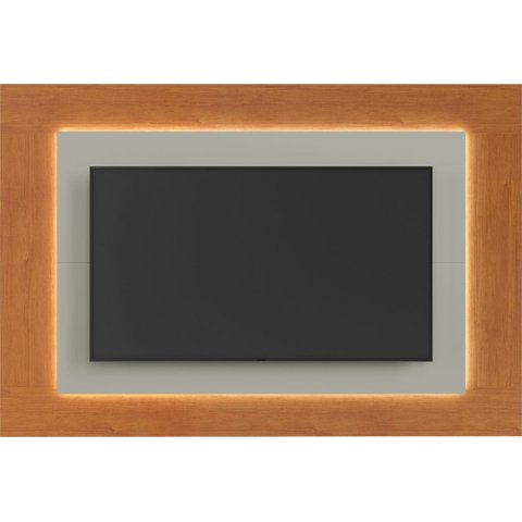 Painel Grécia com LED 1,80 para TV até 65 Polegadas Mv - Rei de Casa Naturalle/Off White