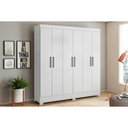 Ver imagem 1 de Guarda Roupa Casal 6 Portas e 3 Gavetas Prático Branco - Demóbile