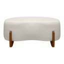 Ver imagem 2 de Banqueta Decorativa Orgânica Puff Thor 100cm para Sala e Quarto Bouclé:bege Claro