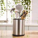Ver imagem 7 de Porta Talheres Utensilios Escorredor Inox Base Giratoria Suporte Mesa Bancada Cozinha Organizaçao Mu