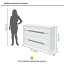 Ver mais imagens de Cômoda 8 Gavetas 151cm Urban Espresso Móveis Branco