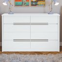 Ver imagem 1 de Cômoda 8 Gavetas 151cm Urban Espresso Móveis Branco
