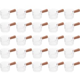 Conjunto 25 Molheiras de Vidro com Cabo de Bambu 50ml Cremeiras para Restaurantes Lyor - 1