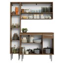 Ver imagem 5 de Armário de Cozinha Compacta 137 Cm Rustic-cinza Emilly Madesa 011