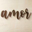 Ver imagem 1 de Adorno De Parede Amor 27cm - Palavra, Quadro, lettering - Toque 3D:Bronze