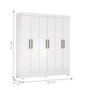 Ver imagem 5 de Conjunto Quarto de Casal Completo Ferrara Branco