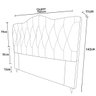 Cabeceira Queen Size Cama Box de Casal Quarto Estofada Barcelona 160cm:corino Bege Claro - 4