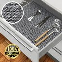 Ver imagem 2 de Forro Armário Gaveta Prateleira Tricot Cinza 5 Metro X 45cm