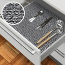 Ver imagem 4 de Forro Armário Gaveta Prateleira Tricot Cinza 5 Metro X 45cm