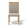 Cadeira Ana Madeira Maciça Estofada para Mesa de Jantar Veludo Bege 102 - 3
