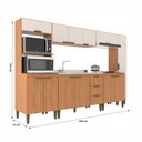 Ver imagem 4 de Cozinha Completa Bia 12 Portas 3 Gavetas Freijó/off White - Jcarvalho
