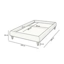 Ver imagem 4 de Cama Solteiro Pés Madeira 105cm Nami Linho Rosa Claro - Nexta Casa