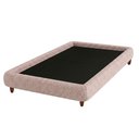 Ver imagem 1 de Cama Solteiro Pés Madeira 105cm Nami Linho Rosa Claro - Nexta Casa