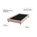 Ver imagem 3 de Cama Solteiro Pés Madeira 105cm Nami Linho Rosa Claro - Nexta Casa
