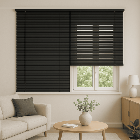 Persiana Pvc Trilho Metálico 200larg X 140alt (2 Pçs) - Preta