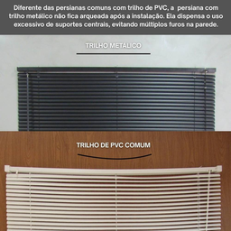 Persiana Pvc Trilho Metálico 200larg X 140alt (2 Pçs) - Preta - 6