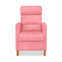 Ver imagem 4 de Poltrona Amamentação Reclinável Gisele - Poltrona Confortável para Leitura e Descanso - Rosa