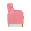 Ver imagem 5 de Poltrona Amamentação Reclinável Gisele - Poltrona Confortável para Leitura e Descanso - Rosa