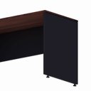 Ver imagem 5 de Mesa Escrivaninha Retangular X Escritório Pé Painel com Passa Cabos 120cm Executive Louro Preto Marrom