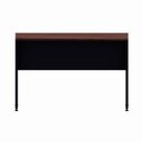 Ver imagem 4 de Mesa Escrivaninha Retangular X Escritório Pé Painel com Passa Cabos 120cm Executive Louro Preto Marrom