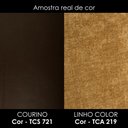 Ver imagem 4 de Poltrona Decorativa Safira Base Giratoria Linho Color Trend e Courino Tca 219 Tcs 721 Moll