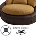 Ver imagem 6 de Poltrona Decorativa Safira Base Giratoria Linho Color Trend e Courino Tca 219 Tcs 721 Moll