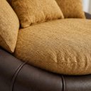 Ver mais imagens de Poltrona Decorativa Safira Base Giratoria Linho Color Trend e Courino Tca 219 Tcs 721 Moll